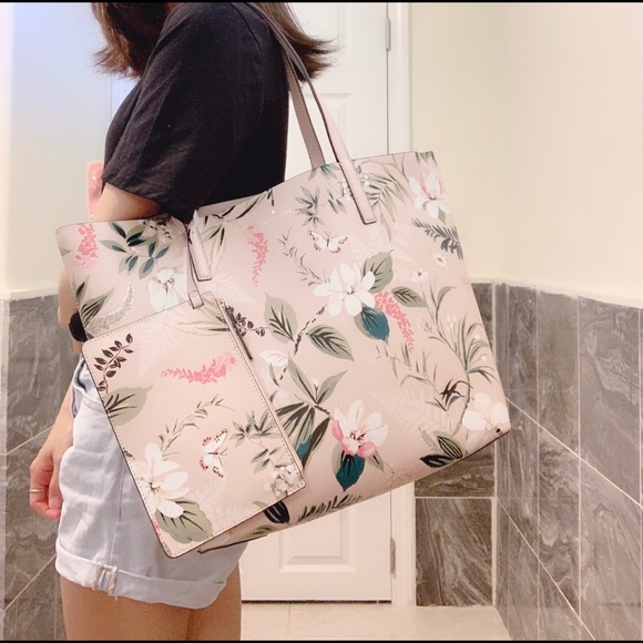Kate Spade Mya Botanical Reversible Tote & Wallet - Picture 8 of 8